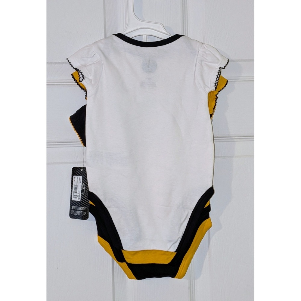 NHL Pittsburgh Penguins Bodysuit 3-Pack Short Sleeve‎ Infant Baby 3/6M NWT - Picture 4 of 9